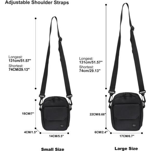 Crossbody Bag for Mens,Travel Passport Wallet Bag for Men for Cell - Picture 3 of 7